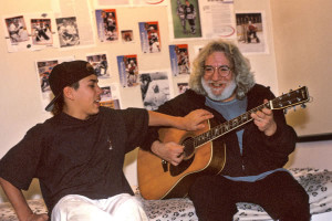 Garcia gives Mickey’s son Taro a guitar lesson. Photo by Susana Millman