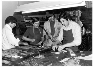 A long, long time ago...working on the Hill News, the campus paper at St. Lawrence University.  I'm second from left.