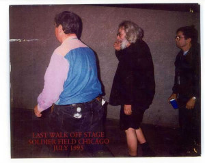 Ken Viola and I walk Jerry to the van at the last show.